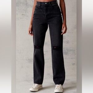 Pacsun Ripped Dad Jean (black) - Size 22